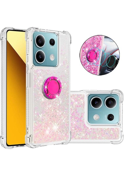 Xiaomi Redmi Note 13 5g (Global) Slim-Fit Tpu Kılıf Quicksand Telefon Kapağı-Pembe/pentagramlar Için (Yurt Dışından)