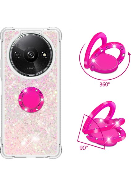 Xiaomi Redmi Için A3 Kılıf Yüzen Payetler Kickstand Tpu Telefon Kapağı-Pembe/pentagram (Yurt Dışından) fiyatları