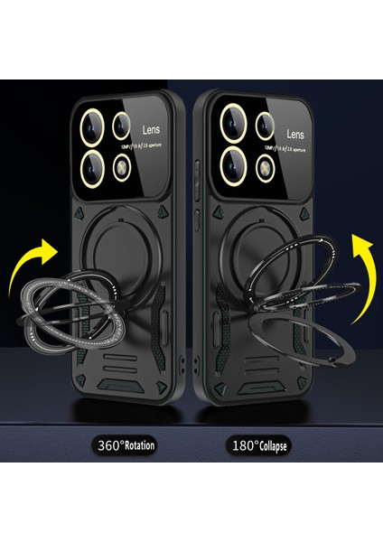 Xiaomi Redmi Note 13 Pro 5g Manyetik Kılıf Pc+Tpu Telefon Kılıfı, Kickstand-Kırmızı (Yurt Dışından) modelleri