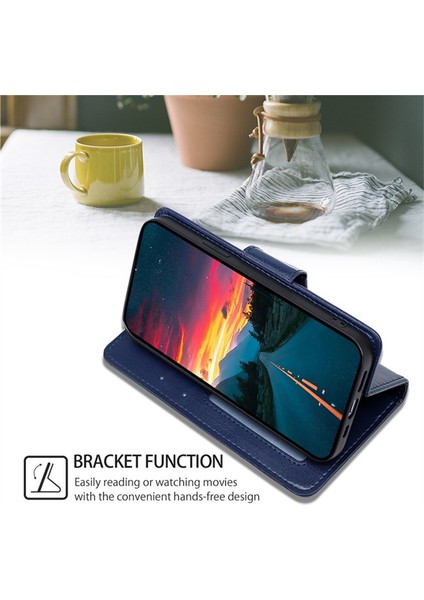 Xiaomi Redmi Note 13 Pro+ 5g Kılıf Pu Deri Darbeye Dayanıklı Telefon Kapağı-Safir (Yurt Dışından) modelleri