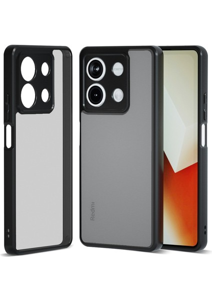 Xiaomi Redmi Için Not 13 5g Telefon Kılıfı Tpu + Pc Arka Kapak Hassas Kesme Lens Deliği-Mat Siyah (Yurt Dışından)
