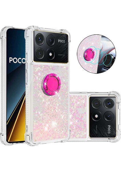 Xiaomi Poco X6 Pro 5g Kılıf Kickstand Tpu Telefon Kapağı-Pembe/pentagram Için (Yurt Dışından)