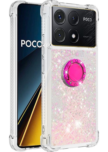 Xiaomi Poco X6 Pro 5g Kılıf Kickstand Tpu Telefon Kapağı-Pembe/pentagram Için (Yurt Dışından)