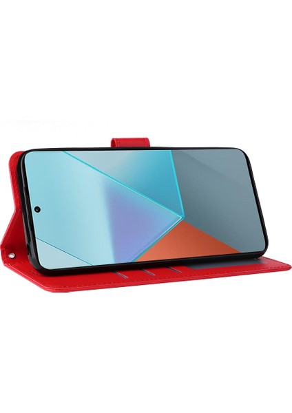 Xiaomi Redmi Note 13 Pro 5g Telefon Kılıfı Cüzdan Standlı Deri Kapak-Kırmızı (Yurt Dışından) fiyatları
