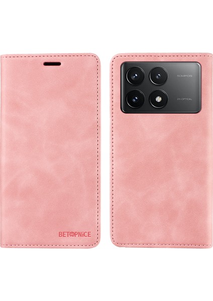 Xiaomi Redmi K70 5g Kılıf Rfıd Engelleme Cüzdan Telefon Koruyucu-Pembe (Yurt Dışından)