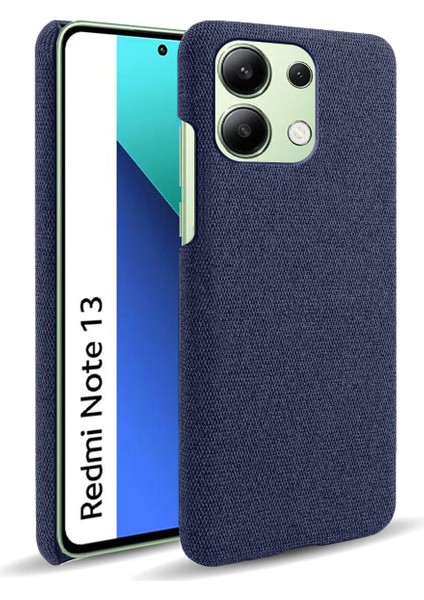 Xiaomi Redmi Note 13 4g Telefon Kılıfı Sert Pc + Kumaş Kaymaz Kapak-Mavi Için (Yurt Dışından)