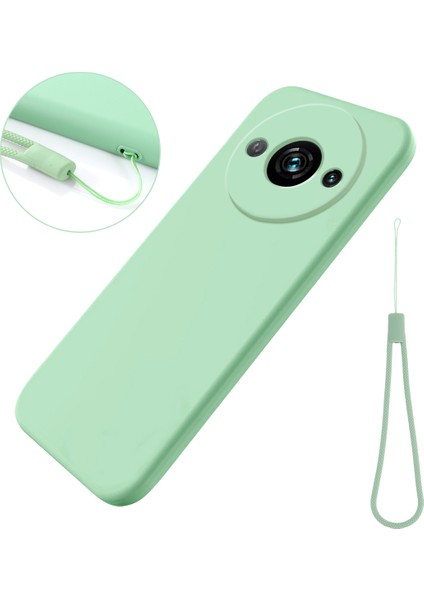 Xiaomi Redmi A3 Sıvı Silikon Yumuşak Astar Darbeye Dayanıklı Kapak-Yeşil Cep Telefonu Kılıfı (Yurt Dışından)