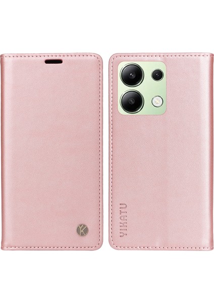 Xiaomi Redmi Note 13 4g Kılıf Cüzdan Telefon Kapağı Manyetik Kapanış-Gül Altın Için (Yurt Dışından)