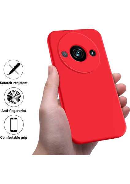 Xiaomi Redmi A3 Sıvı Silikon Yumuşak Astar Darbeye Dayanıklı Kapak-Kırmızı Cep Telefonu Kılıfı (Yurt Dışından) fiyatları