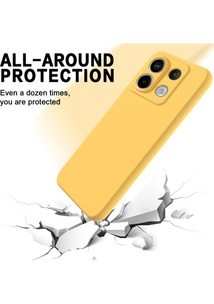 Xiaomi Poco X6 5g Kılıf Askılı Sıvı Silikon Telefon Arka Kapak-Sarı (Yurt Dışından) modelleri
