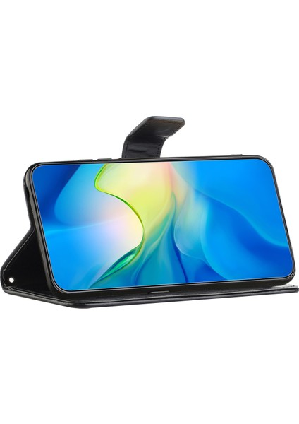 Xiaomi Redmi Note 13 5g Baskılı Cüzdan Kılıf Deri Telefon Kapağı-Siyah (Yurt Dışından)