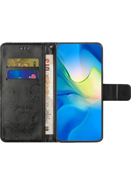 Xiaomi Redmi Note 13 5g Baskılı Cüzdan Kılıf Deri Telefon Kapağı-Siyah (Yurt Dışından)