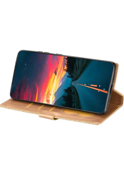 Xiaomi Redmi Için Not 13 5g Kılıf Standı Glitter Telefon Deri Kapak Fermuar Cep-Altın (Yurt Dışından) modelleri