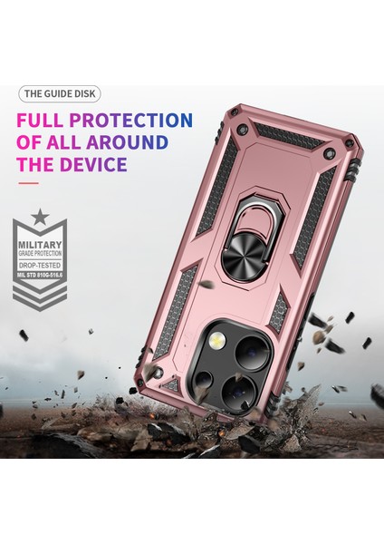 Xiaomi Redmi Note 13 4g Kılıf Pc+Tpu Kickstand-Gül Altın ile Darbeye Dayanıklı Telefon Kapağı (Yurt Dışından) modelleri