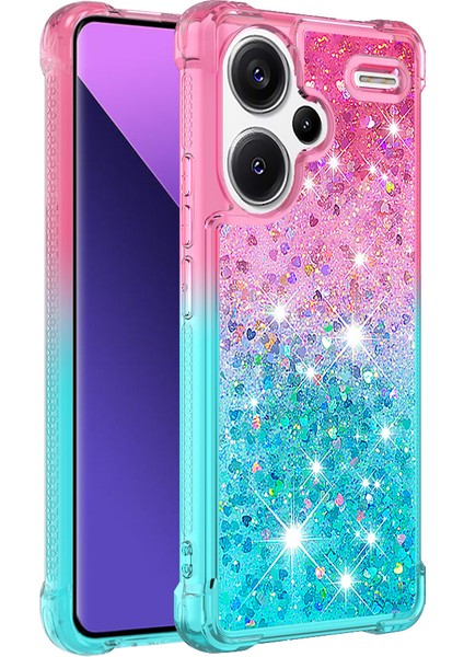 Xiaomi Redmi Note 13 Pro+ 5g Tpu Kılıf Gradyan Quicksand Telefon Kapağı-Pembe+Mavi Için (Yurt Dışından)