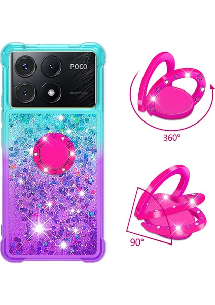 Xiaomi Poco X6 Pro 5g Tpu Kılıf Kickstand Degrade Telefon Kapağı-Mavi + Mor Için (Yurt Dışından) fiyatları