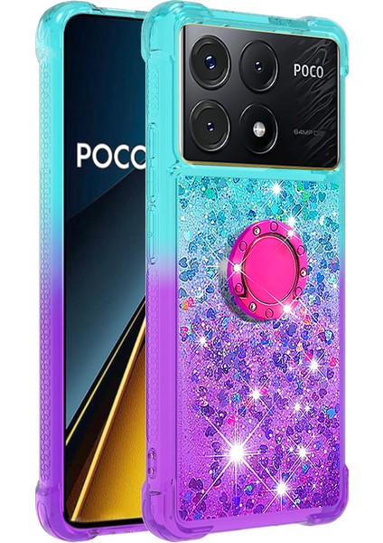 Xiaomi Poco X6 Pro 5g Tpu Kılıf Kickstand Degrade Telefon Kapağı-Mavi + Mor Için (Yurt Dışından) modelleri