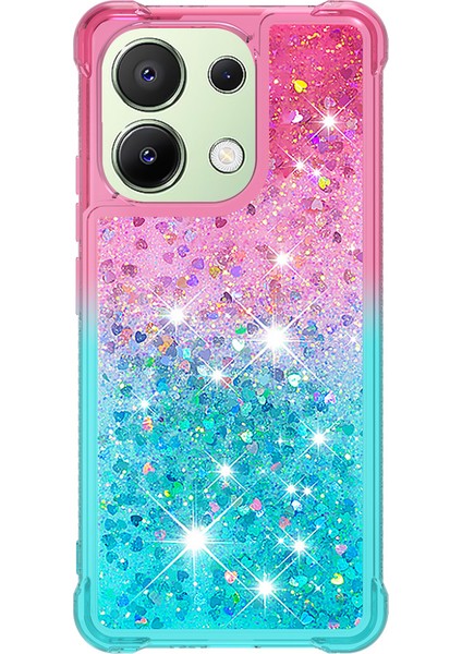 Xiaomi Redmi Note 13 4g Çizilmez Telefon Kapağı Degrade Renkli Telefon Kılıfı-Pembe + Mavi Için (Yurt Dışından)