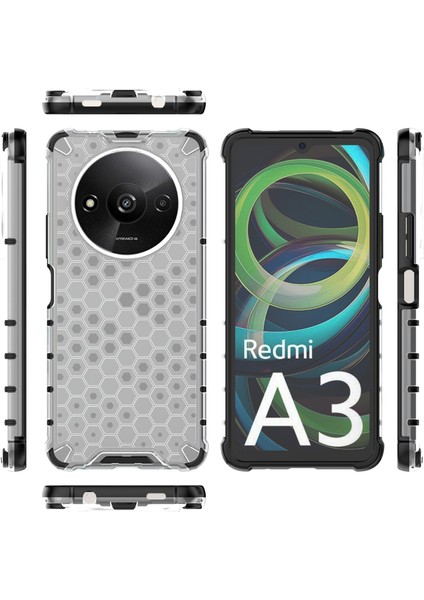 Xiaomi Redmi A3 Cep Telefonu Kılıfları Için Petek Tasarım Tpu+Pc Çizilmez Kapak-Gri (Yurt Dışından) fiyatları