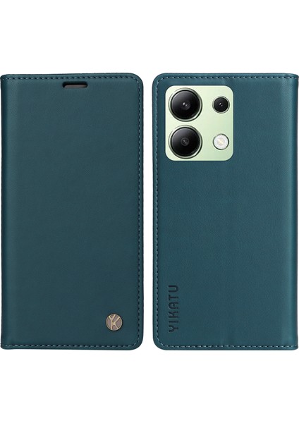 Xiaomi Redmi Note 13 4g Kılıf Cüzdan Telefon Kapağı Manyetik Kapanış-Yeşil (Yurt Dışından)