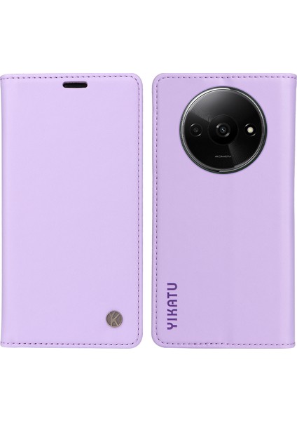 Xiaomi Redmi Için A3 Kılıf Gizli Manyetik Adsorpsiyon Deri Telefon Kapağı-Açık Mor (Yurt Dışından)