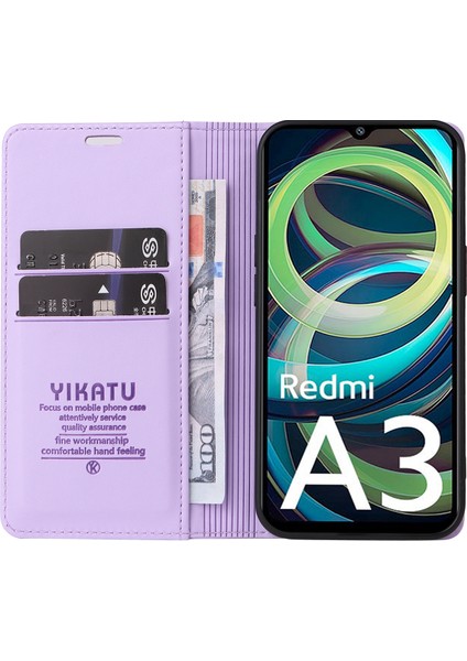 Xiaomi Redmi Için A3 Kılıf Gizli Manyetik Adsorpsiyon Deri Telefon Kapağı-Açık Mor (Yurt Dışından) fiyatları