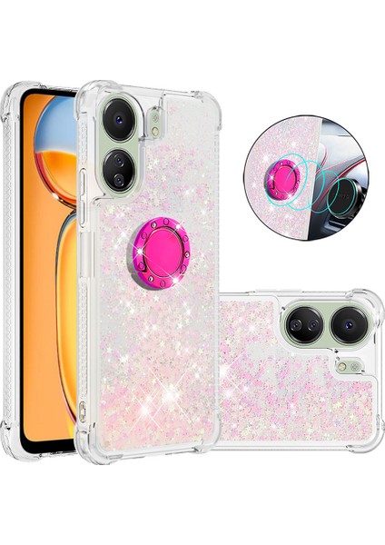 Xiaomi Redmi 13C 4g Tpu Kılıf Kickstand Telefon Kapağı-Pembe/pentagramlar Için (Yurt Dışından)