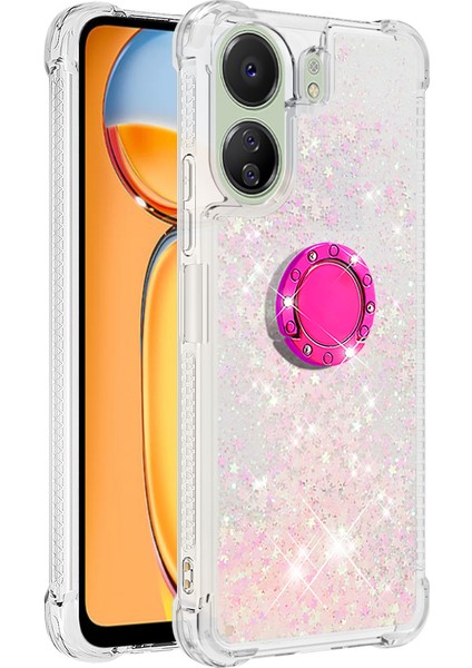 Xiaomi Redmi 13C 4g Tpu Kılıf Kickstand Telefon Kapağı-Pembe/pentagramlar Için (Yurt Dışından) modelleri