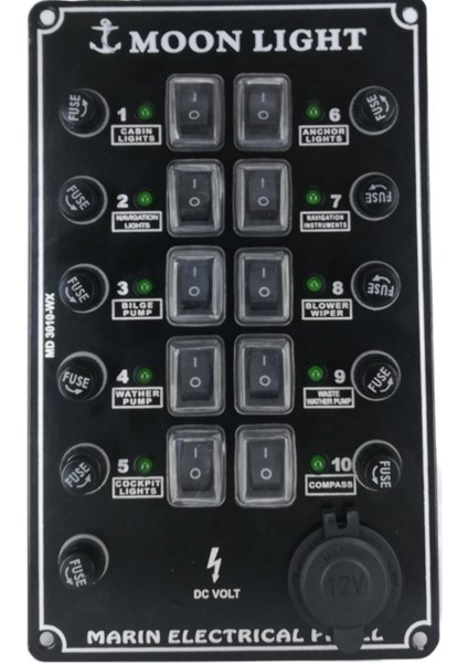 Moonlıght Panel Çiftli Çakmaklı 10'lu