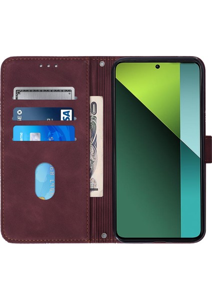 Xiaomi Redmi Note 13 Pro 5g Kılıf Çapraz Askılı Deri Telefon Kılıfı-Şarap Kırmızısı Için (Yurt Dışından) fiyatları