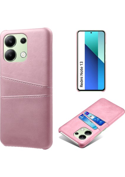 Xiaomi Redmi Note 13 4g Telefon Kılıfı Kart Tutuculu Çizilmez Darbeye Dayanıklı Kapak-Gül Altın (Yurt Dışından)