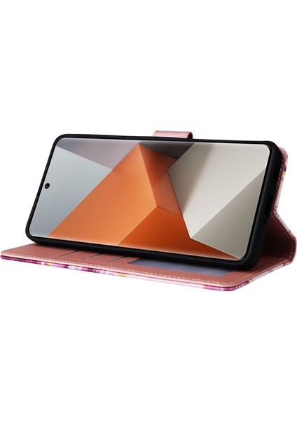 Xiaomi Redmi Note 13 Pro+ 5g Cüzdan Telefon Kılıfı Mermer Desen Standı Deri Kapak Çevirin-Mor (Yurt Dışından) modelleri