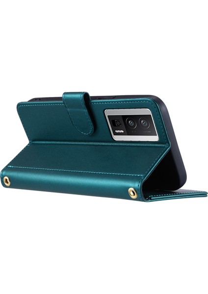 Xiaomi Redmi K60 5g Cep Telefonu Kılıfı Için Eşkenar Dörtgen Izgara Crossbody Kapak-Yeşil (Yurt Dışından) modelleri