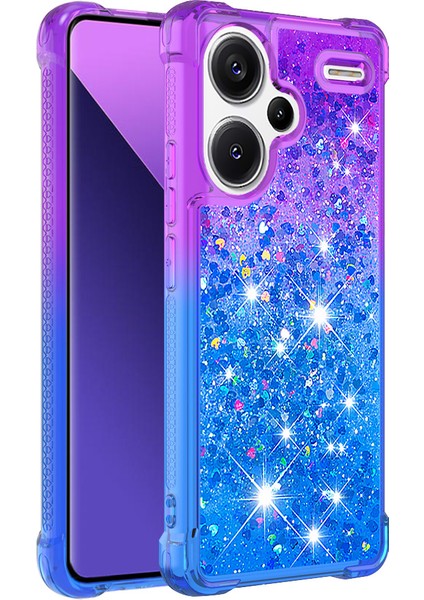 Xiaomi Redmi Note 13 Pro+ 5g Tpu Kılıf Gradyan Quicksand Telefon Kapağı-Mor+Mavi Için (Yurt Dışından)