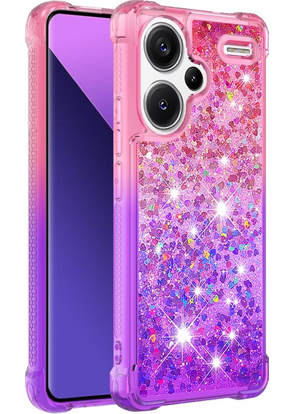 Xiaomi Redmi Note 13 Pro+ 5g Tpu Kılıf Gradyan Quicksand Telefon Kapağı-Pembe+Mor Için (Yurt Dışından)