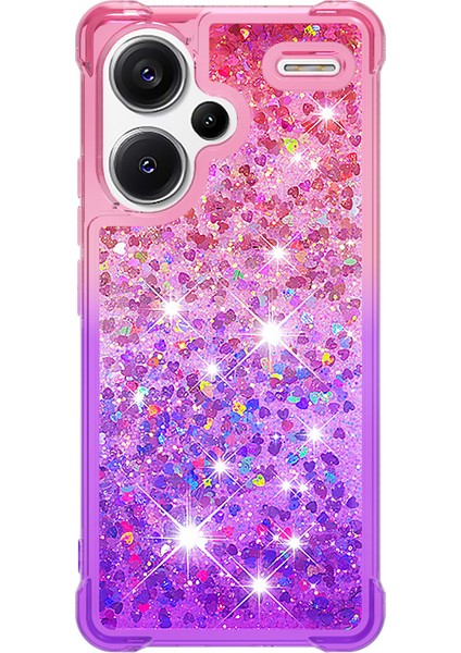 Xiaomi Redmi Note 13 Pro+ 5g Tpu Kılıf Gradyan Quicksand Telefon Kapağı-Pembe+Mor Için (Yurt Dışından)