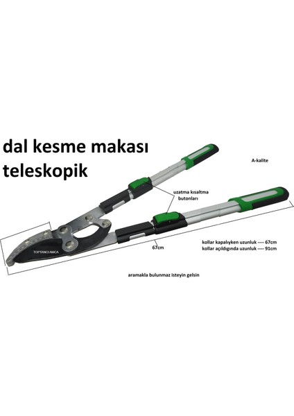 Dal Makası Uzatmalı Budama Makası Teleskopik Makas Kaliteli