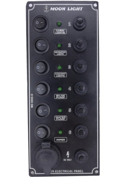 Moonlıght Panel Otomatik Sigortalı Çakmaklıklı 6'lı