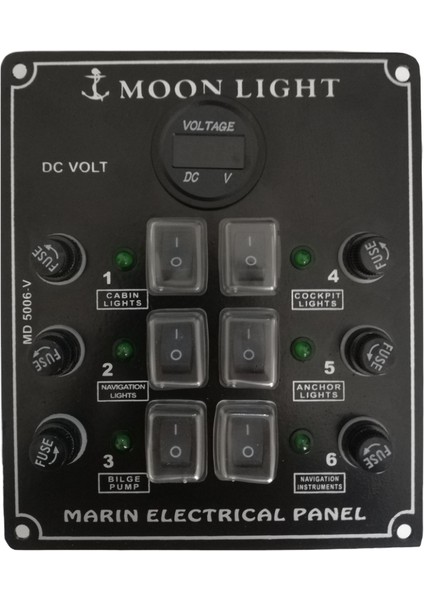 Moonlıght Panel Çiftli Voltmetreli 6'lı