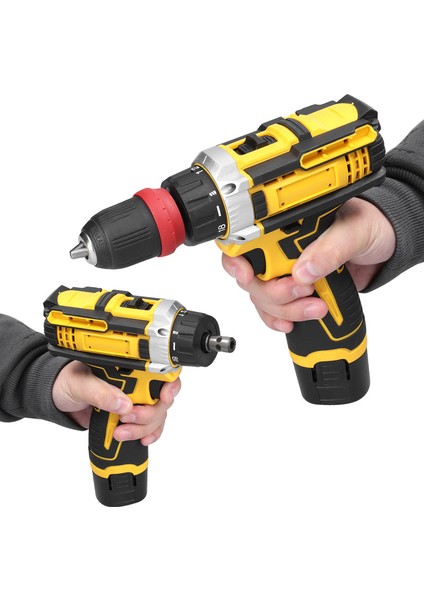 12 V 2'si 1 Arada Lityum Matkap Elektrikli Tornavida (Yurt Dışından)