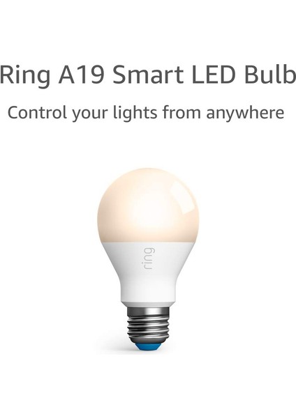 Amazon Ring A19 Smart LED Ampul, Beyaz