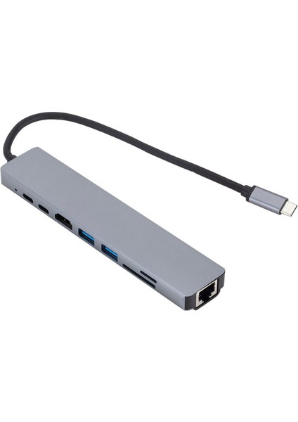 8-In-1 USB C Hub Type-C Hub Adaptörü 4K Hd RJ45 Ethernet (Yurt Dışından)