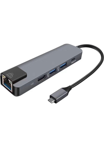 5-In-1 USB C Hub Type-C Bağlantı Istasyonu Çoklu Bağlantı (Yurt Dışından)