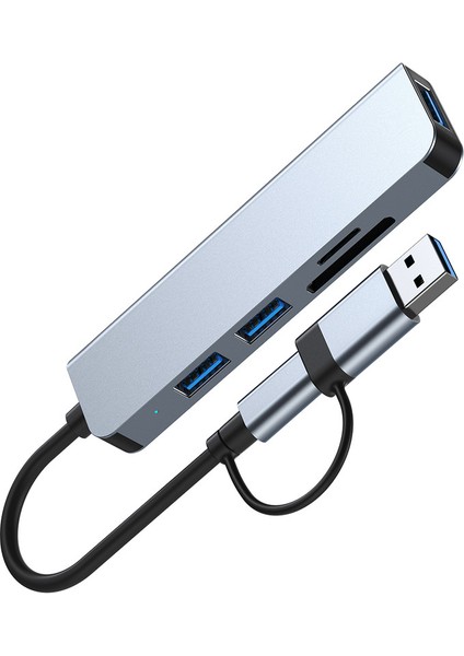 Type C - USB 3.0 Hub 5'i 1 Arada Yerleştirme Istasyonu, (Yurt Dışından)