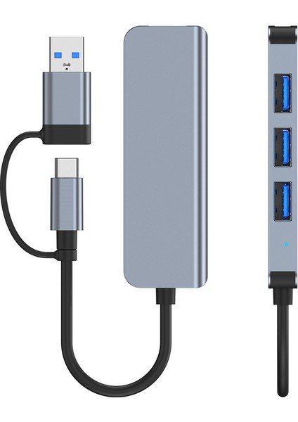 Type C - USB Hub 4'ü 1 Arada Bağlantı Istasyonu Usb3.0 (Yurt Dışından)