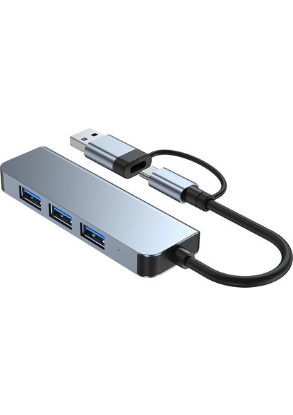 Type C - USB Hub 4'ü 1 Arada Bağlantı Istasyonu Usb3.0 (Yurt Dışından)