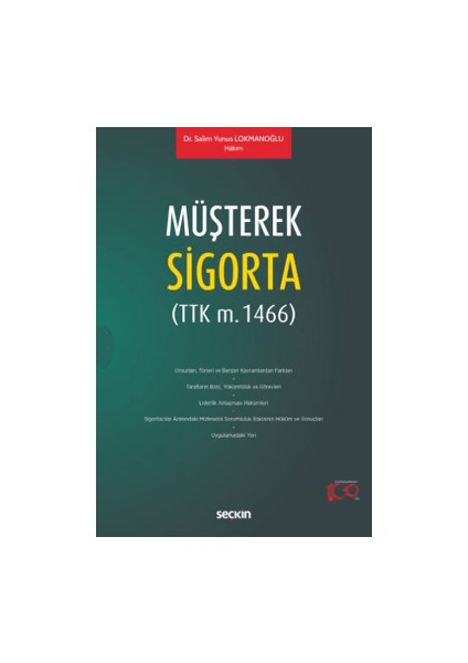 Müşterek Sigorta (TTK M. 1466) - Salim Yunus Lokmanoğlu