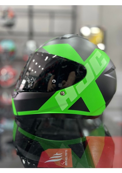C10 Kask Tez MC4HSF Siyah Kırmızı Kask