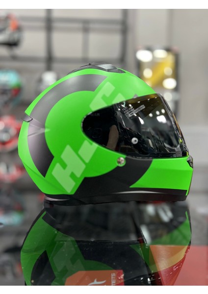 C10 Kask Tez MC4HSF Siyah Kırmızı Kask