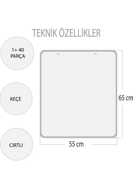 LISINYA247 Ingilizce Parça-Bütün Vahşi Hayvanlar Eşleştirme Keçe Cırtlı Duvar Panosu , Eğitici Oyuncak